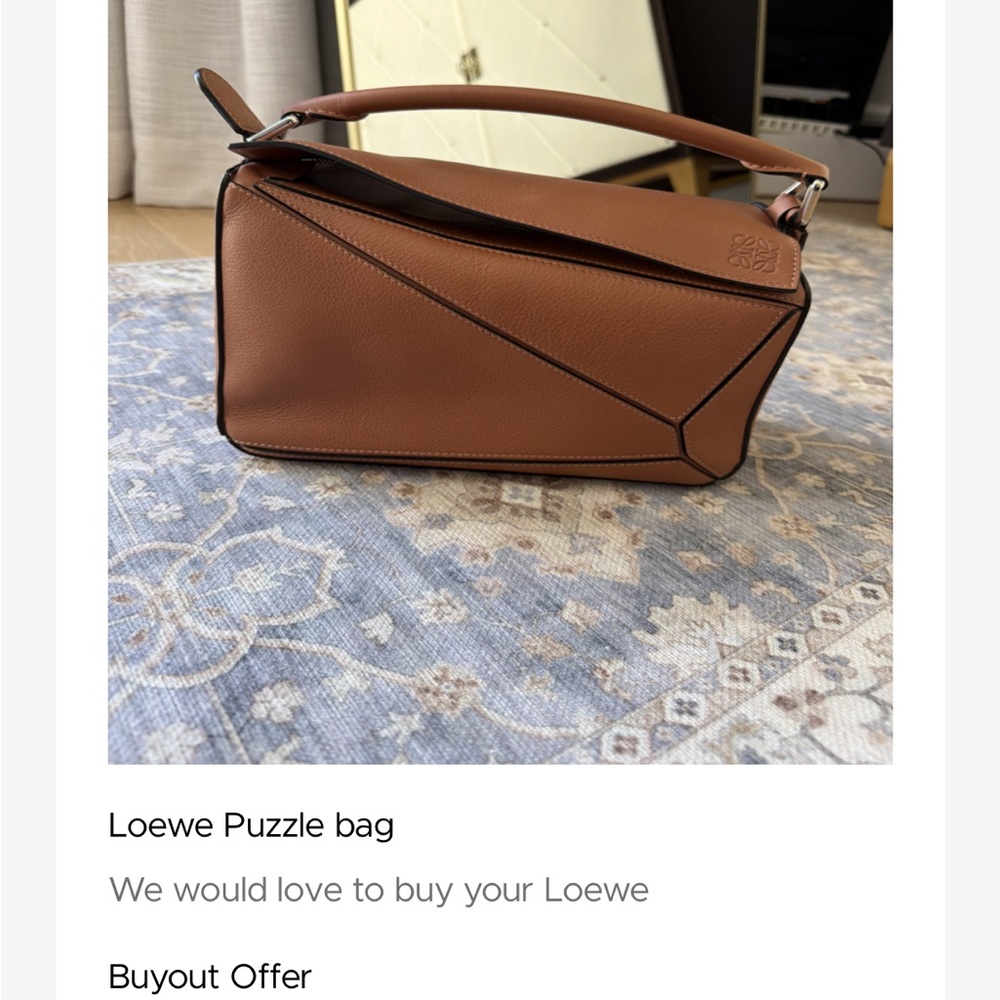 Loewe Puzzle Small Top Handle Bag - Tan